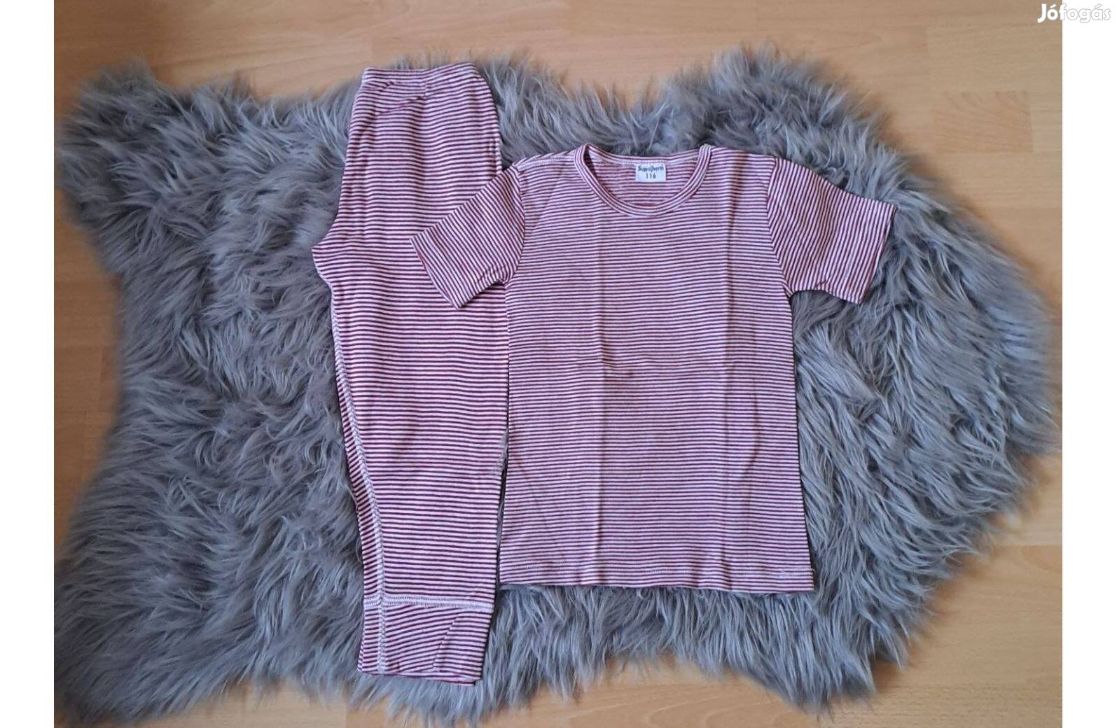 Kislány 116-os pamut pizsama szett nadrág póló lány 116