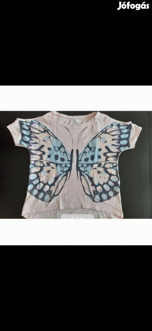 Kislány 134-es pillangós mintajú pólók