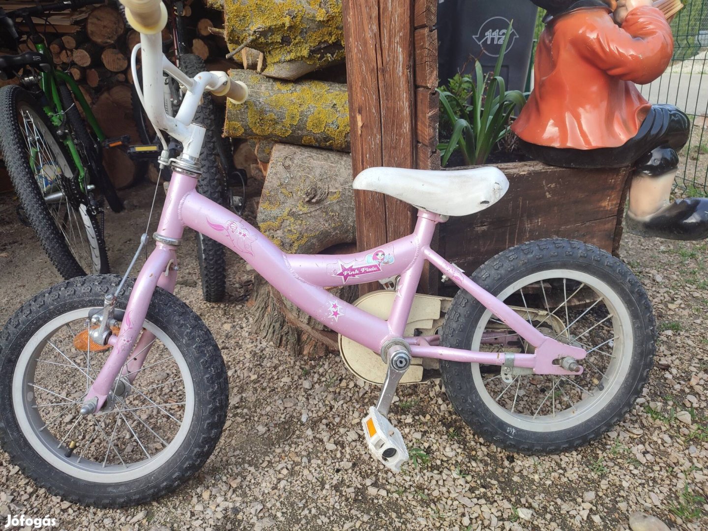 Kislány 16 kerékpár rózsaszín kontrafekes.