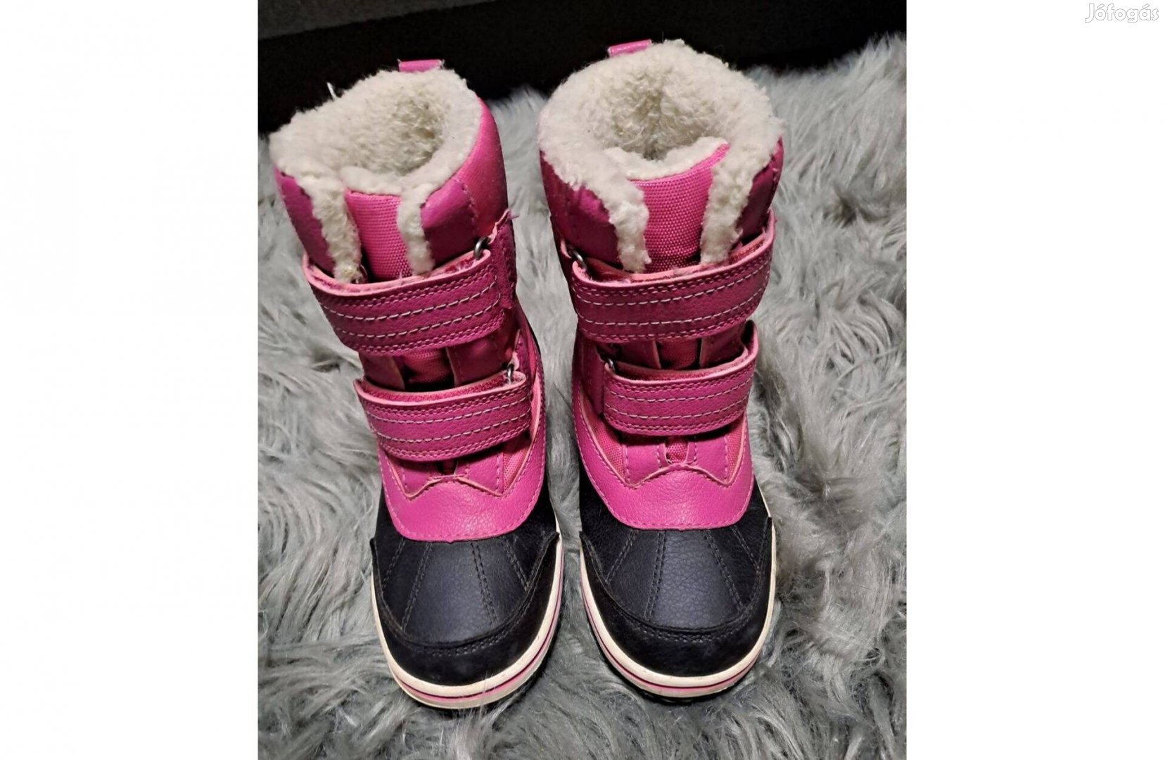 Kislány 28-as újszerű téli bundás cipő bakancs hótaposó csizma lány 28