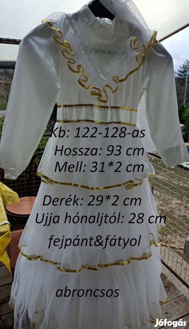 Kislány Alkalmi Ruha Maxi Abroncsos 122-128-AS!