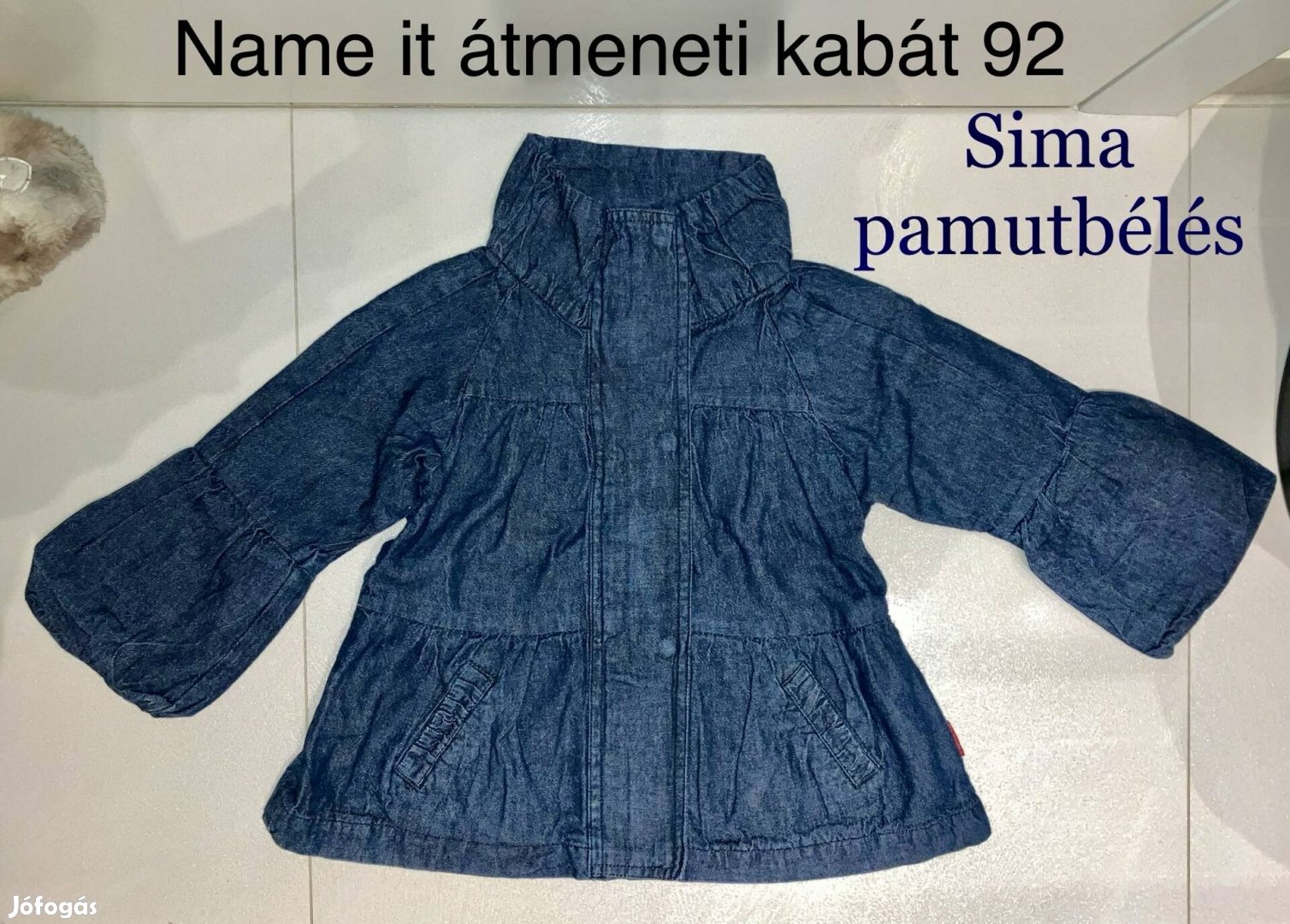 Kislány átmeneti kabát 92; tavaszi /őszi farmerkabát 92