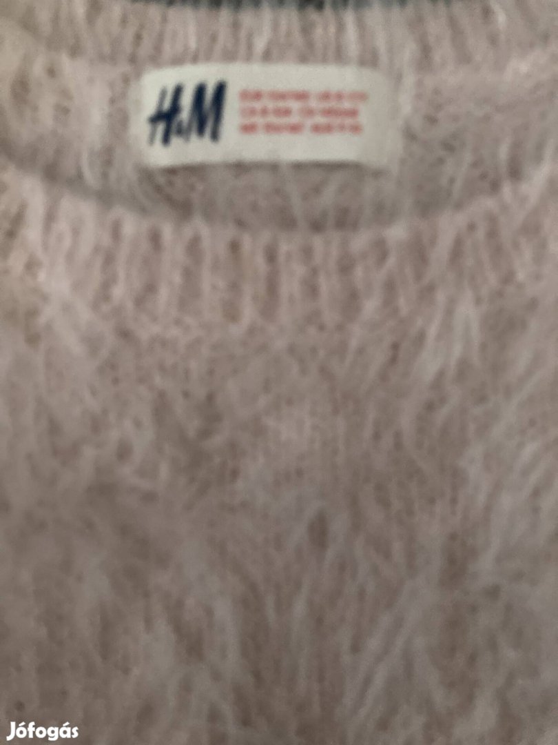 Kislány bolyhos pulóver HM 134-150