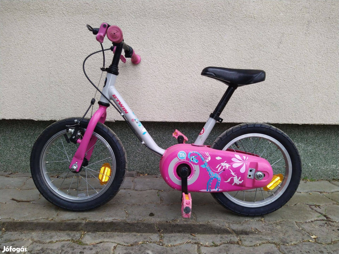 Kislány decathlonos 14" kezdő kerékpár eladó