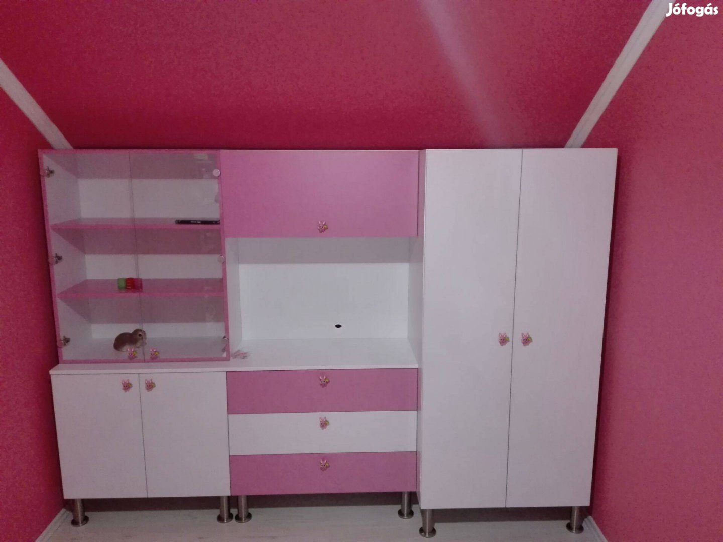 Kislány gyerek szobabútor, szekrénysor