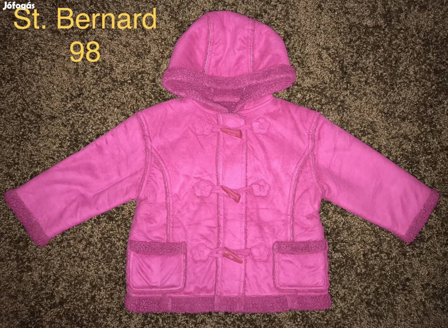 Kislány műszőrme kabát 98; tavaszi-/őszi/átmenti kabát 98