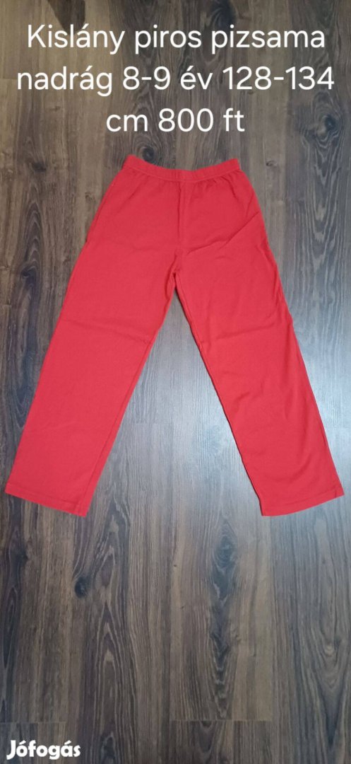 Kislány piros pizsama nadrág 8-9 év 128-134 cm