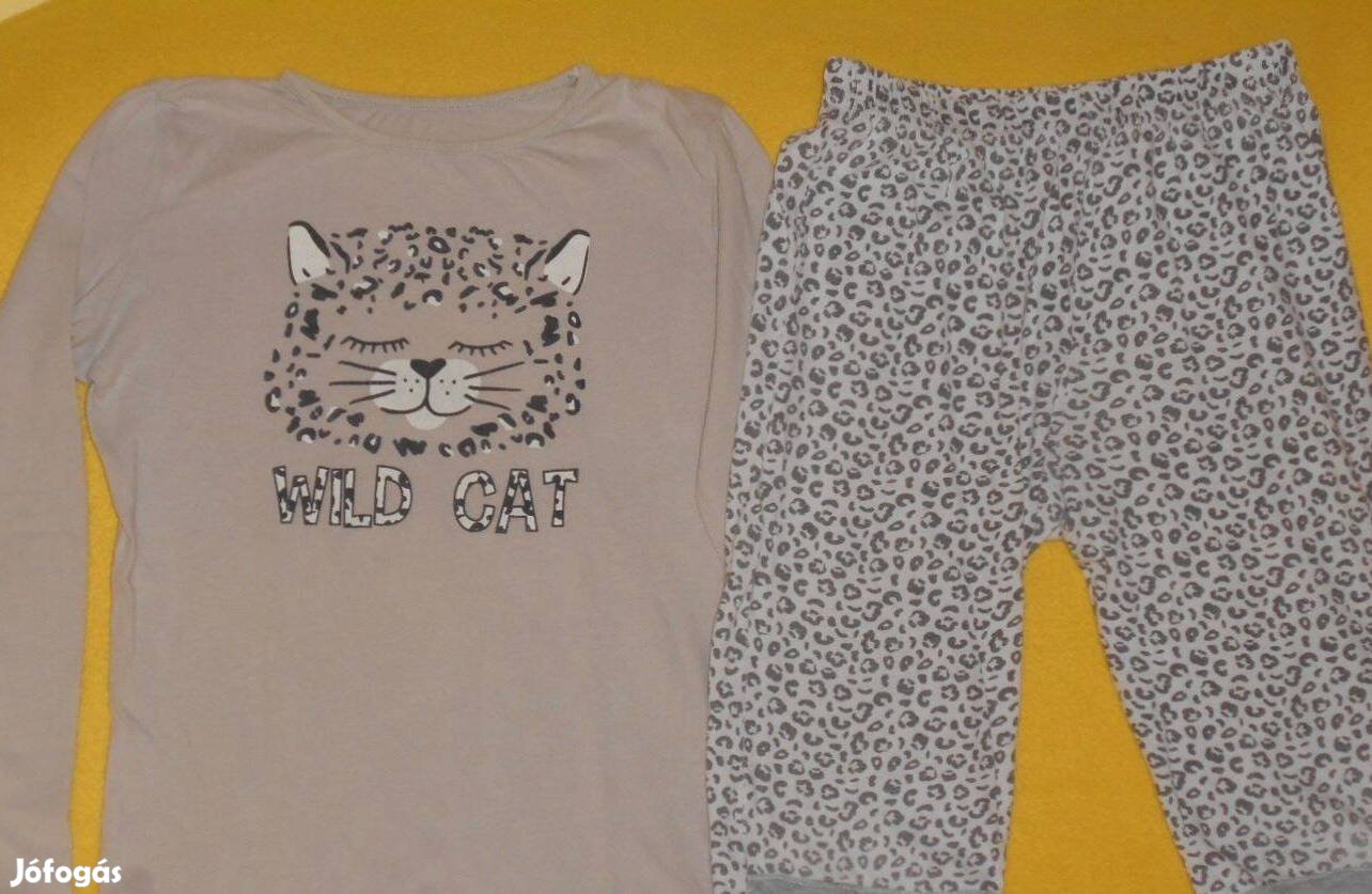 Kislány pizsama szett, aranyos cicás. 12-14 év, jelképes ár