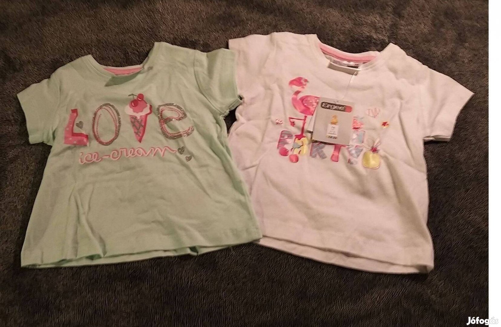 Kislány póló, 2 db új, 74-es méretű