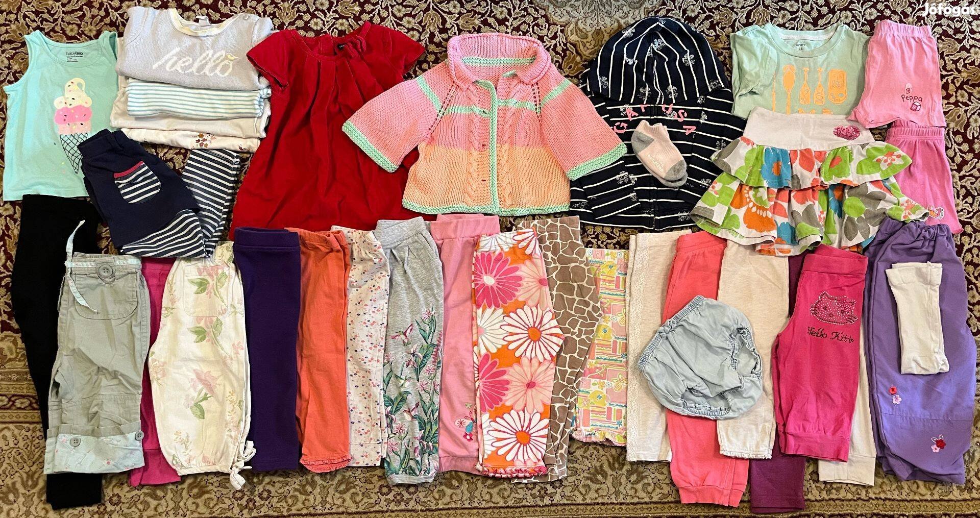 Kislány ruhacsomag 1-2 évesre, 35 db