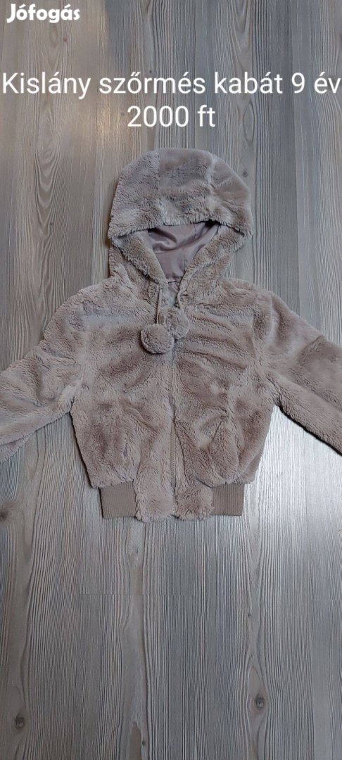 Kislány szőrmés kabát 9 év