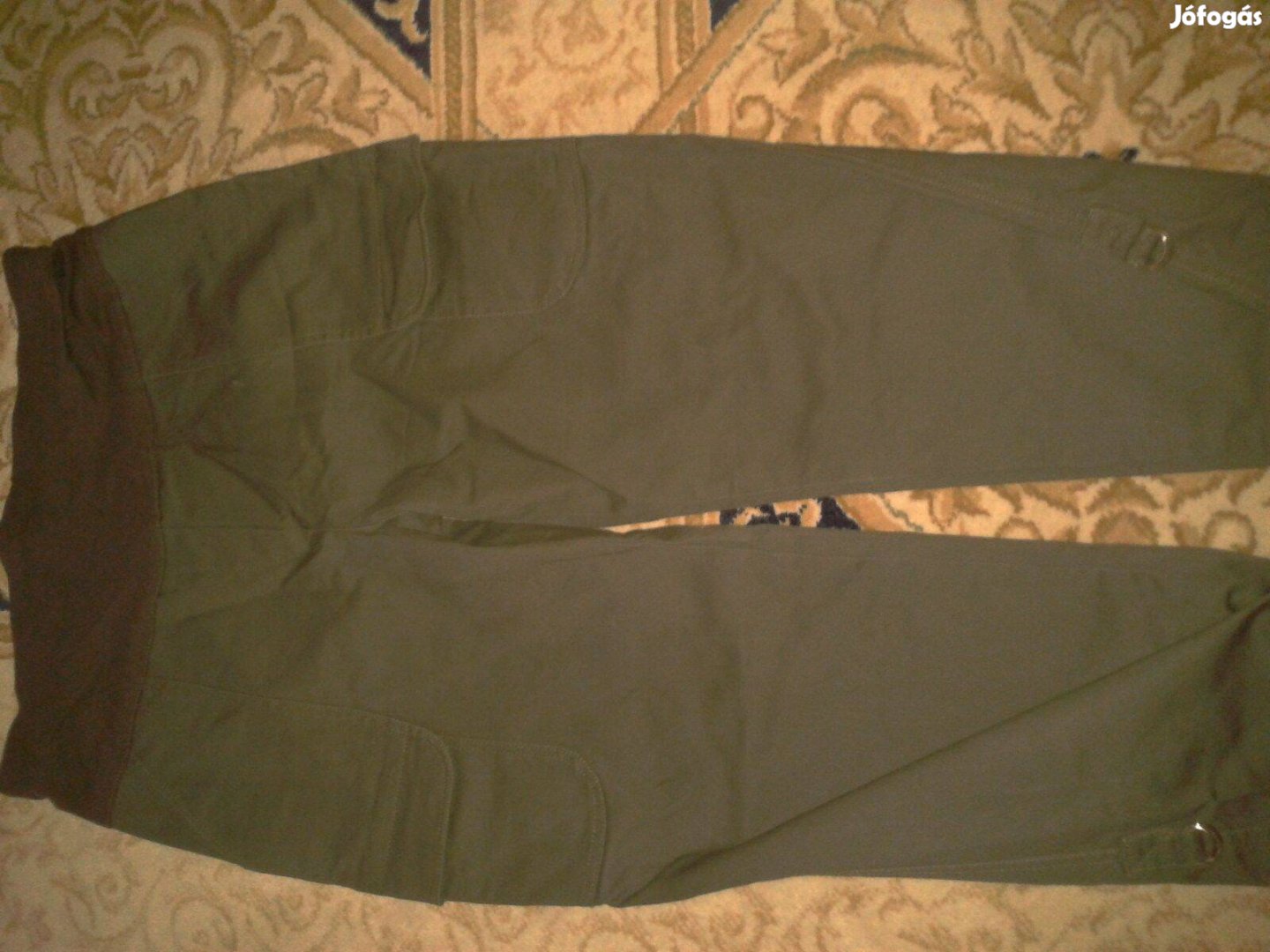 Kismama nadrág vagány zöld, katonai stílusú, ritkaság