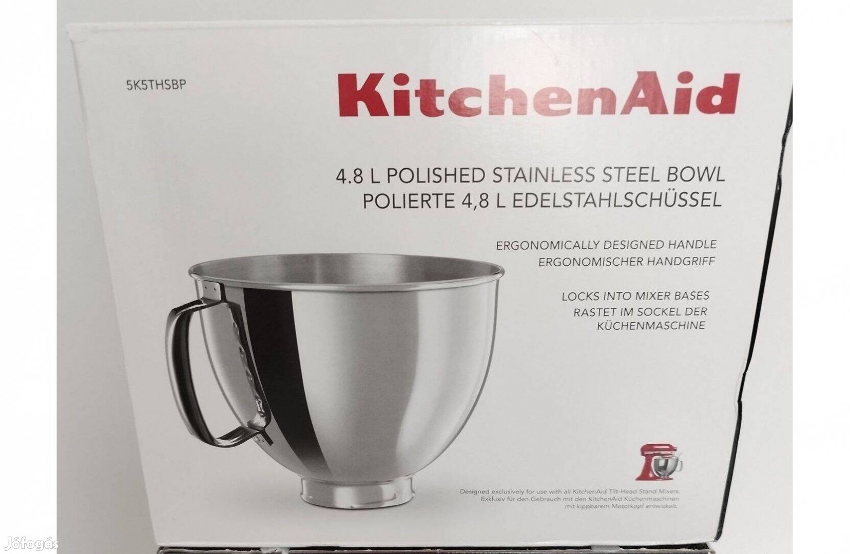 Kitchenaid 4,8L rozsdamentes tál. 5K5Thsbp