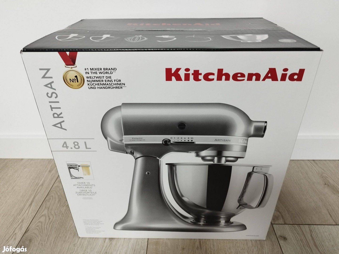 Kitchenaid Artisan 5Ksm175Psecu ezüst 4,8L konyhai robotgép