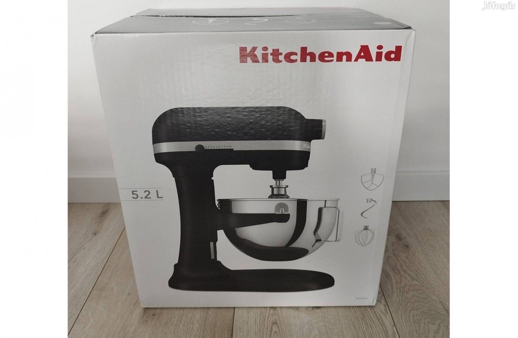 Kitchenaid Heavy Duty 5,2L robotgép, dagasztó 5Ksm55Sxxebm matt fekete