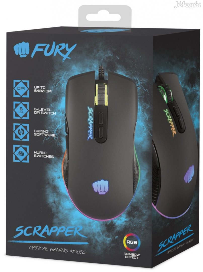 Kiváló, újszerű Natec Fury Scrapper vezetékes egér INTEC PC