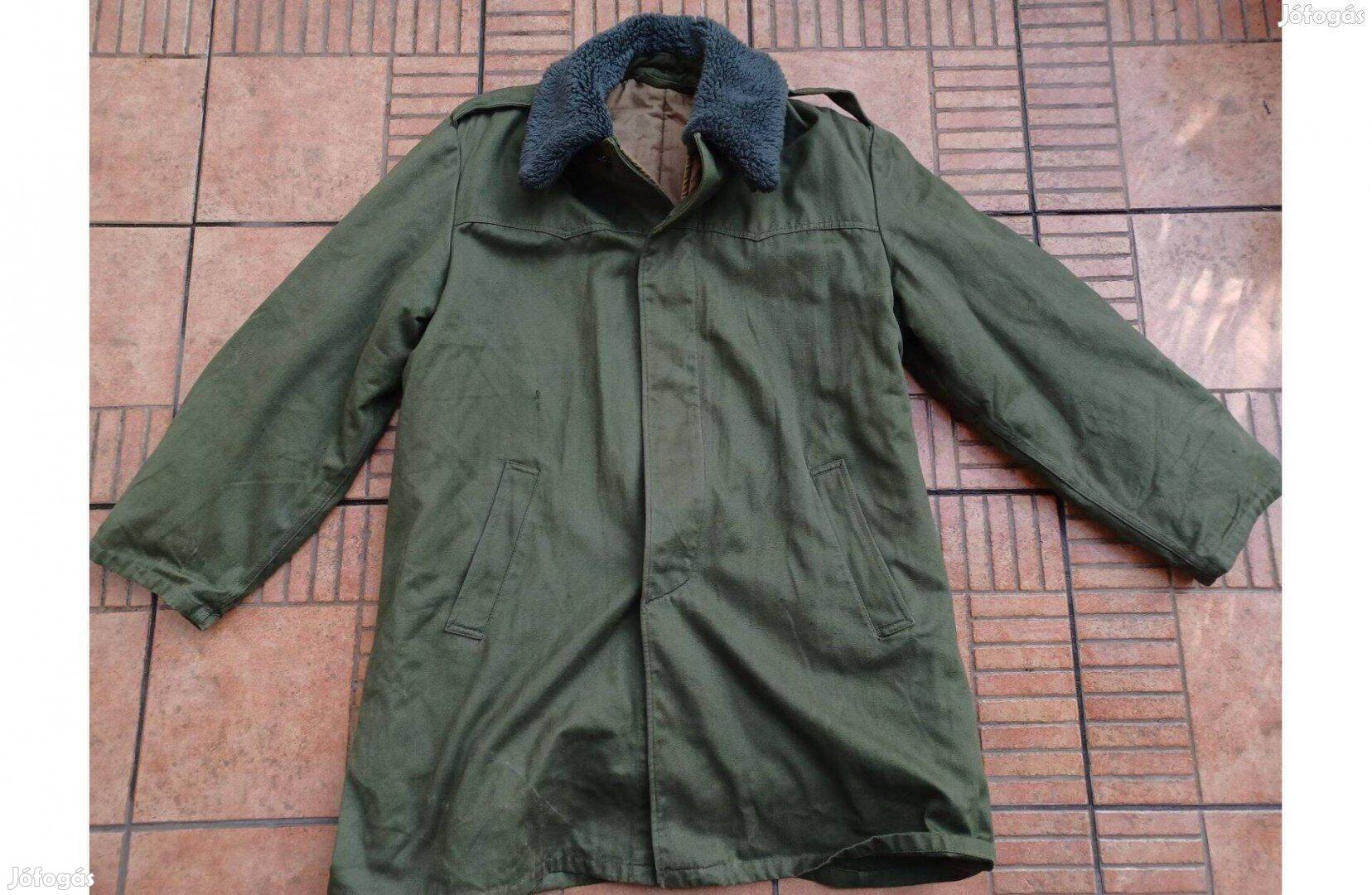 Kivehető béléses téli prémes katonai néphadsereg kabát 50 L XL