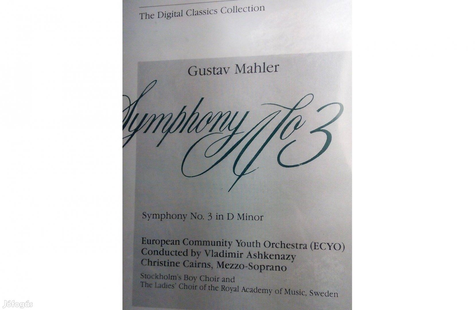 Klasszikus Mahler 3. szimfónia zene zenei cd dupla 2 lemezes