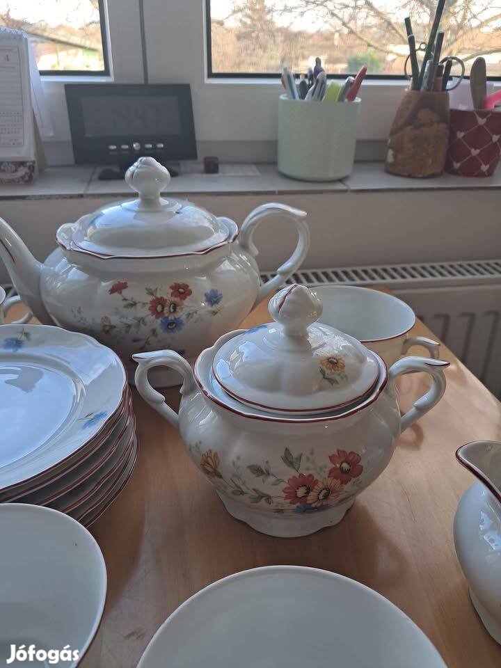 Klasszikus Német porcelán teás készlet