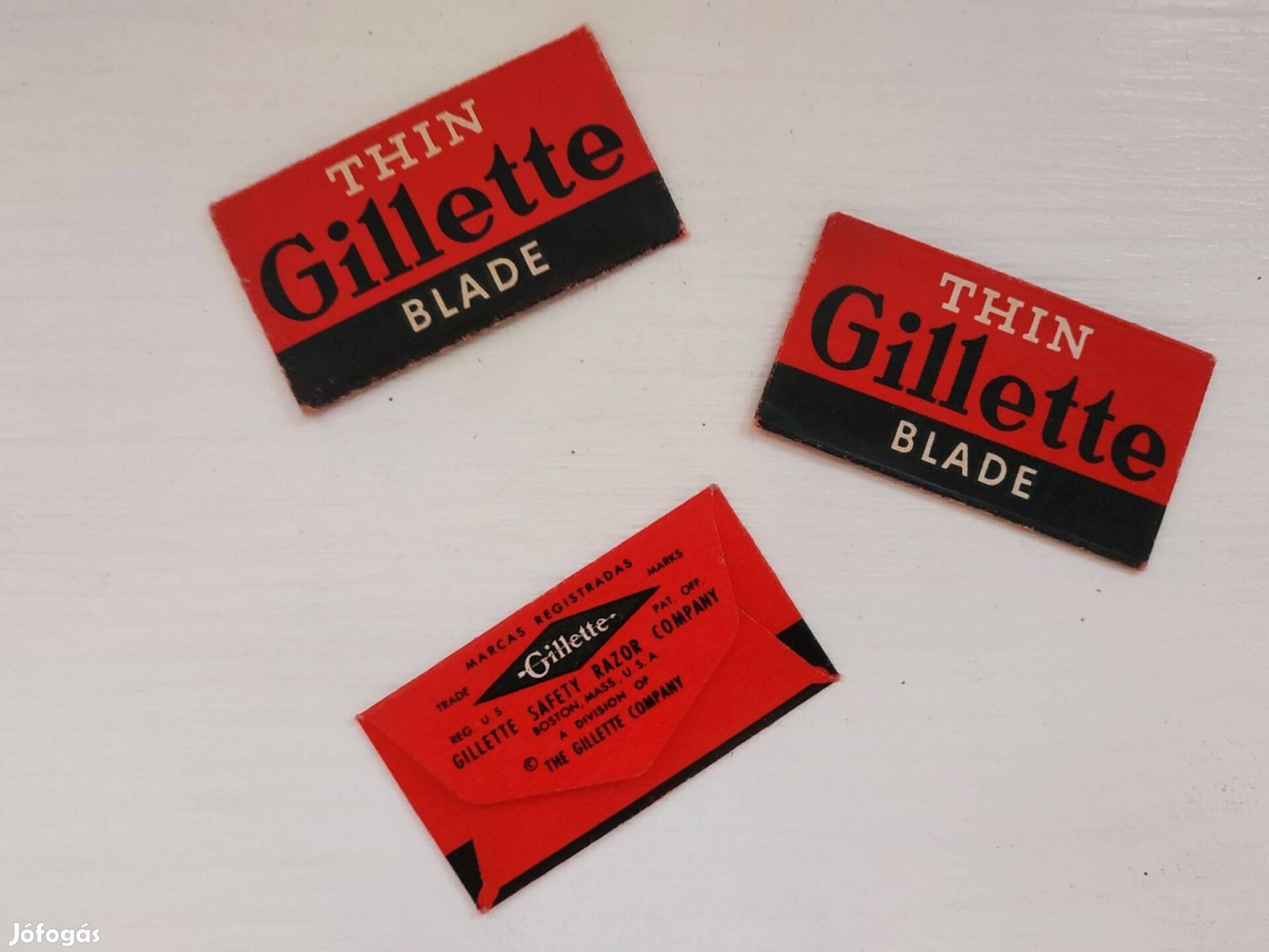 Klasszikus Thin Gillette blade borotvapenge - gyűjtőknek, dekorációnak