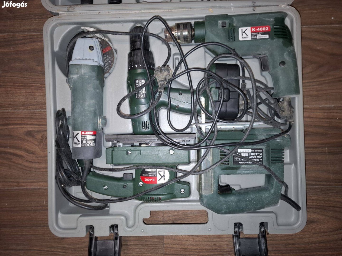 Klauss K-4002 szerszámkészlet 4 db gép egybe