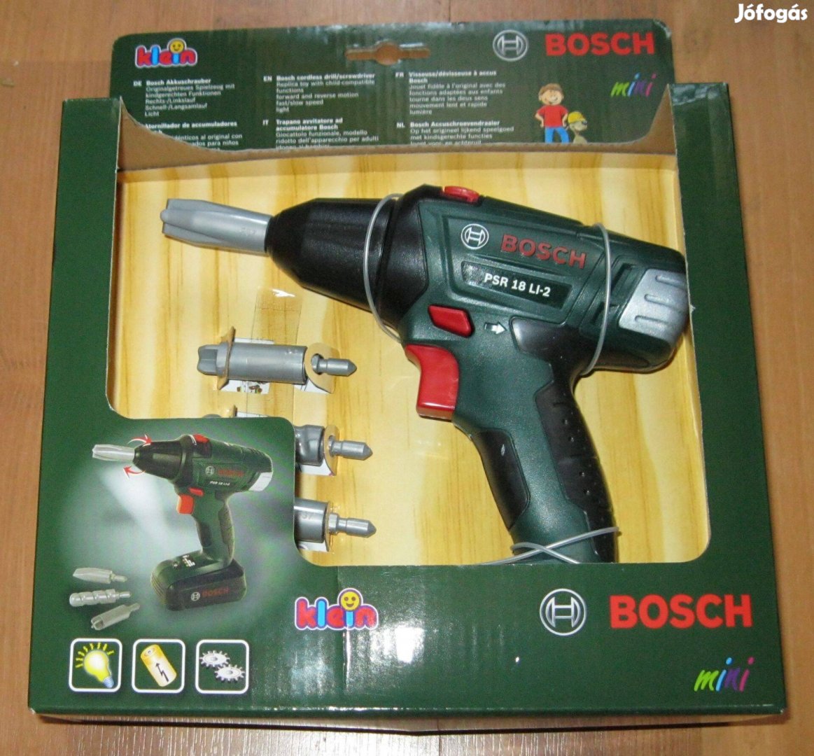 Klein Bosch játék fúró csavarozó csavarbehajtó