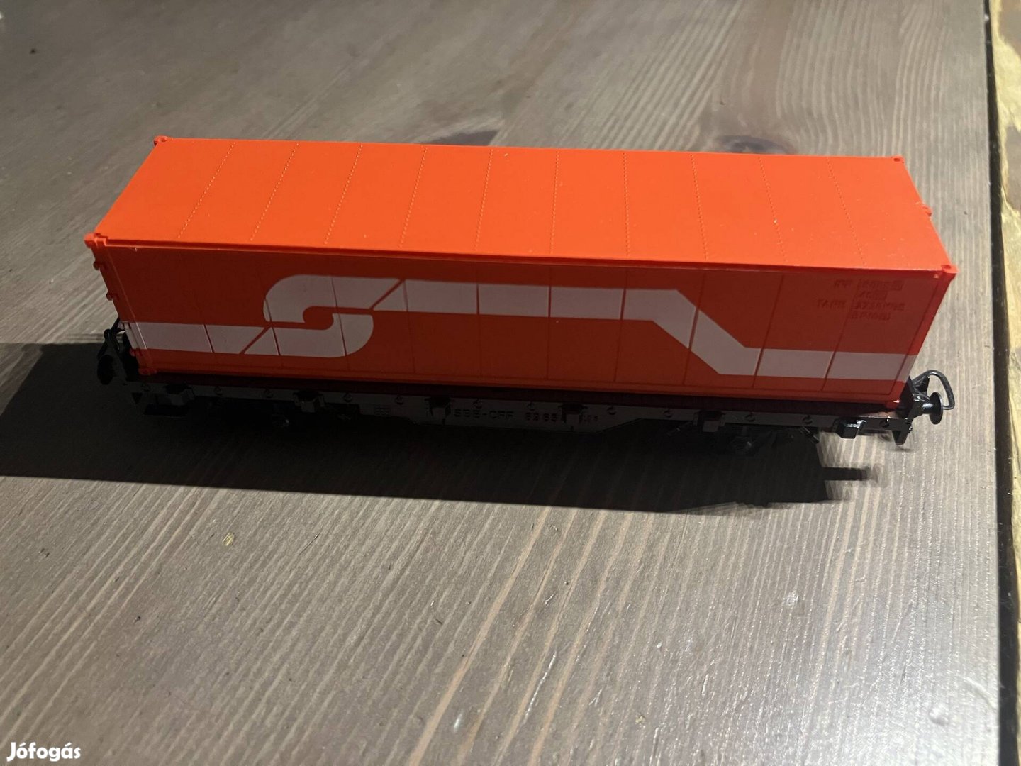 Klein Modellbahn konténer szállító vagonmodell új