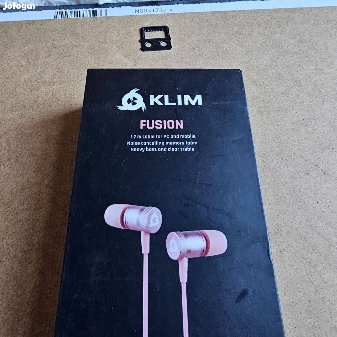 Klim Fusion Wired fülhallgató új dobozos