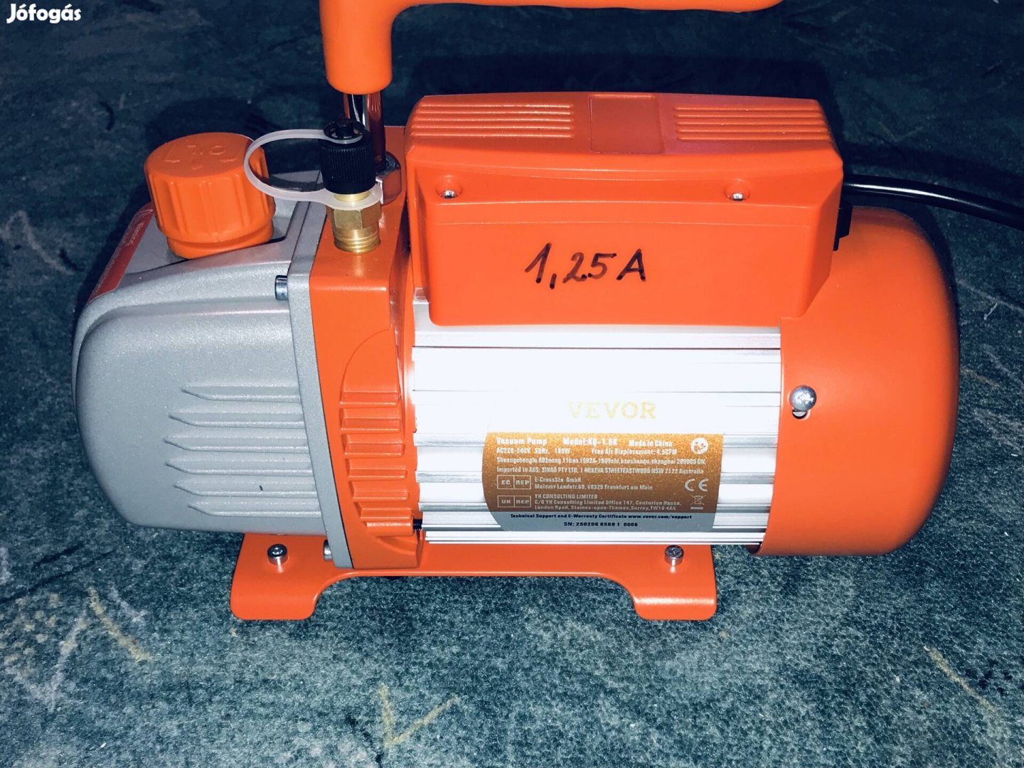 Klíma Vákumszivattyú Vevor Egyfázisú Villanymotor 220V Szivattyú
