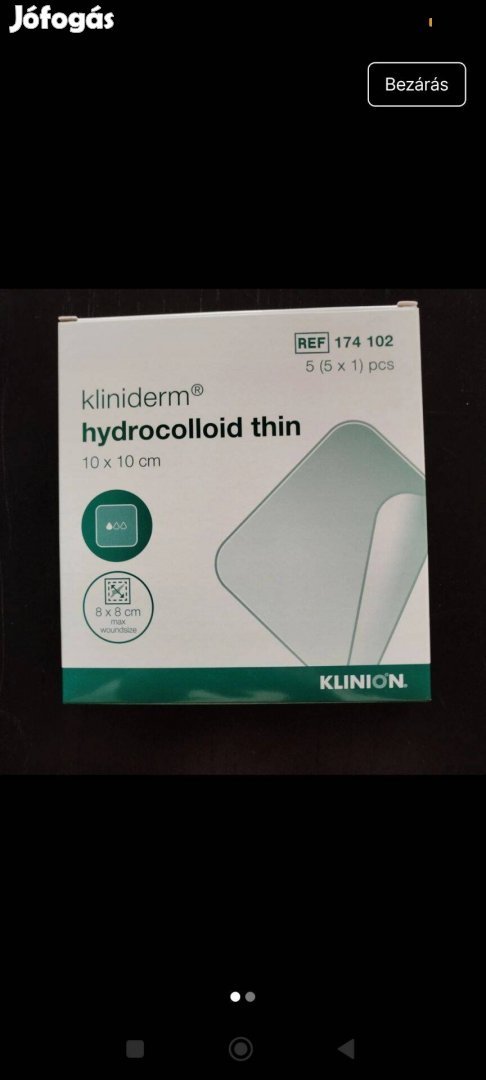 Klinderm hydrocolloid thin kötszer