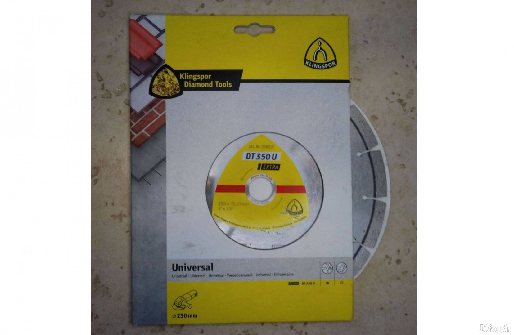 Klingspor gyémánt vágókorong 230x2.6x22.23mm DT 350 U Extra