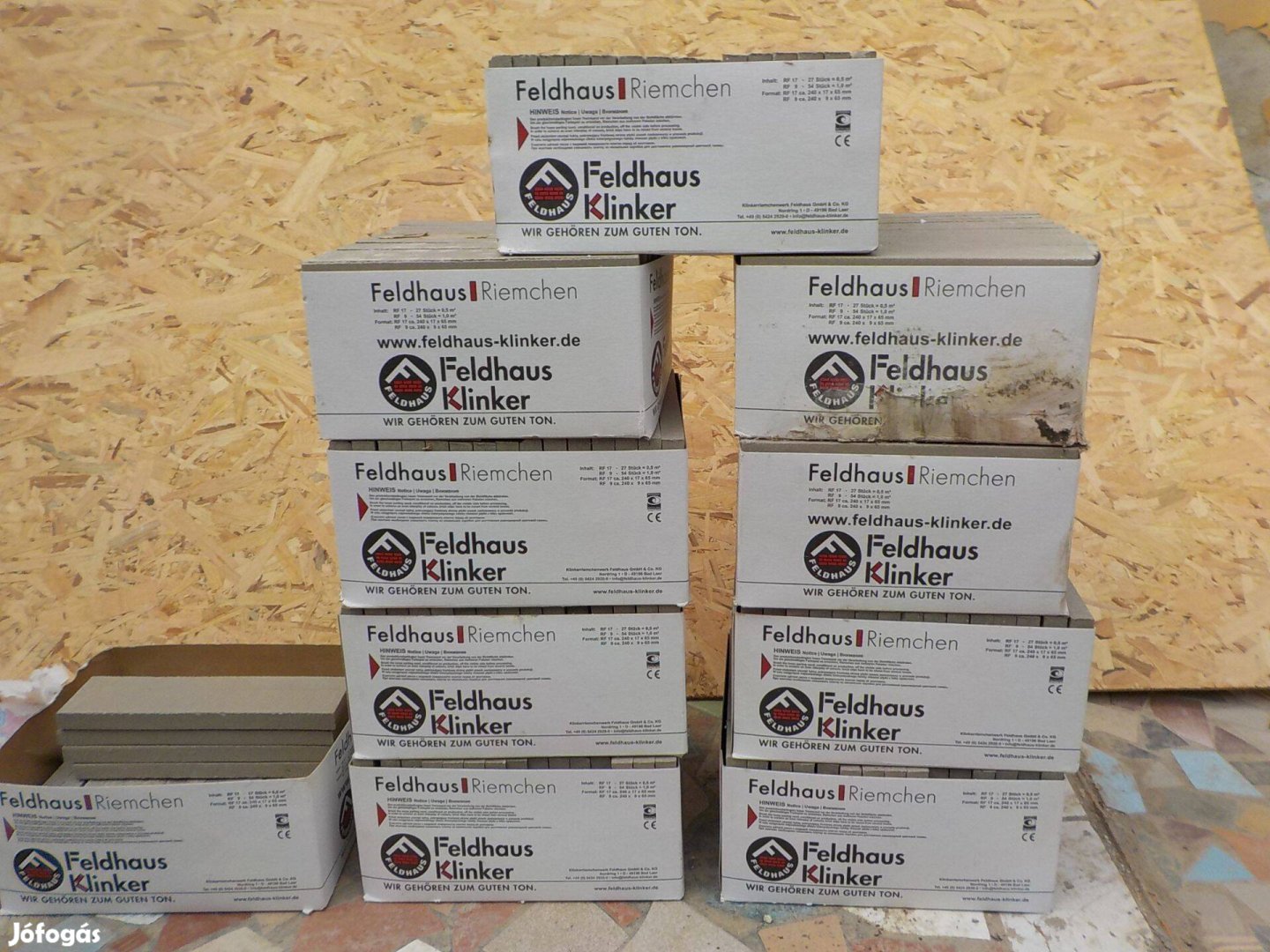 Klinker Feldhaus 800-as tipusú,289db szürke szeletelt tégla eladó