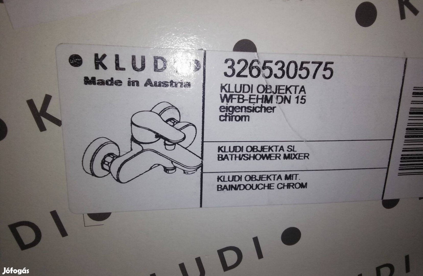 Kludi Objekta egykaros kádtöltő csaptelep 326530575 Eladó!