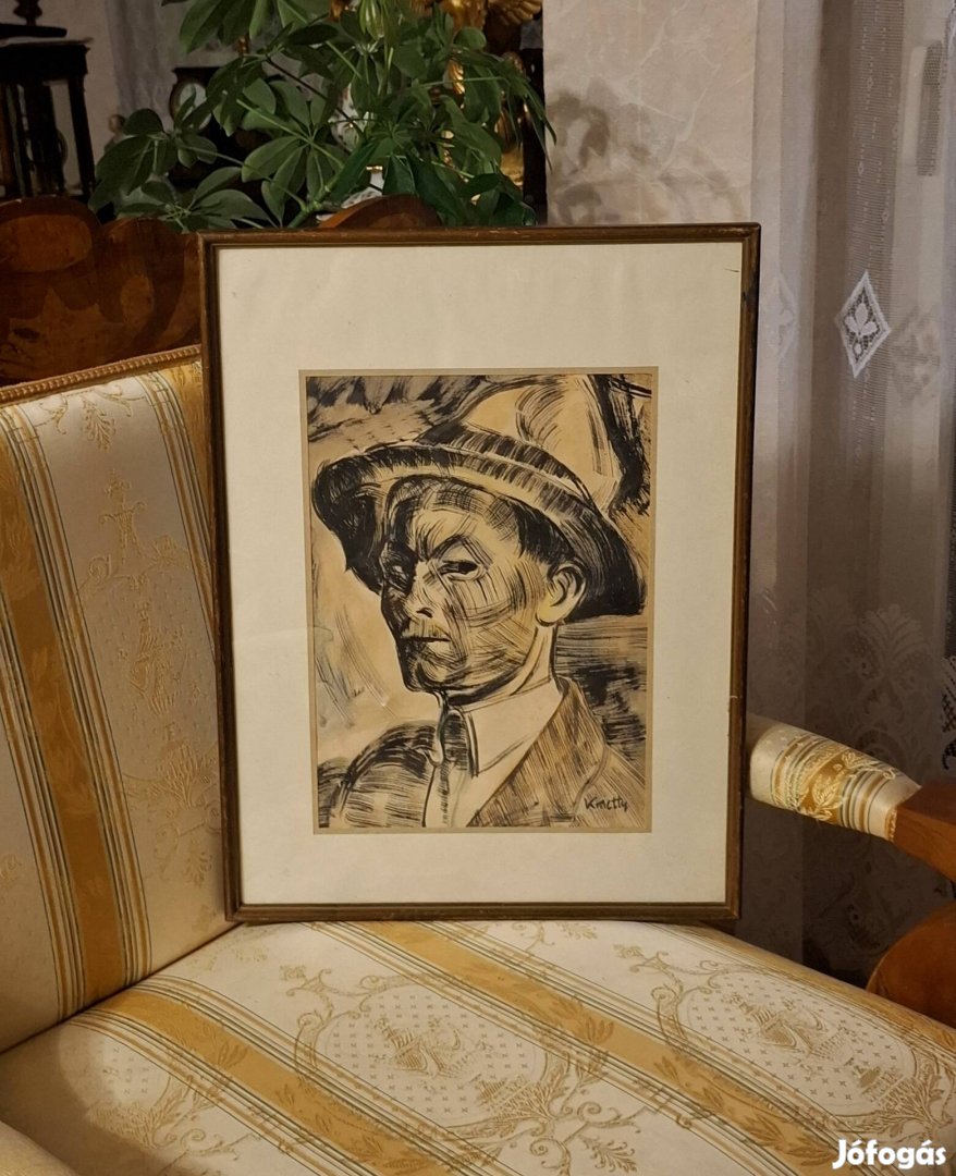 Kmetty János festmény! Önarckép!