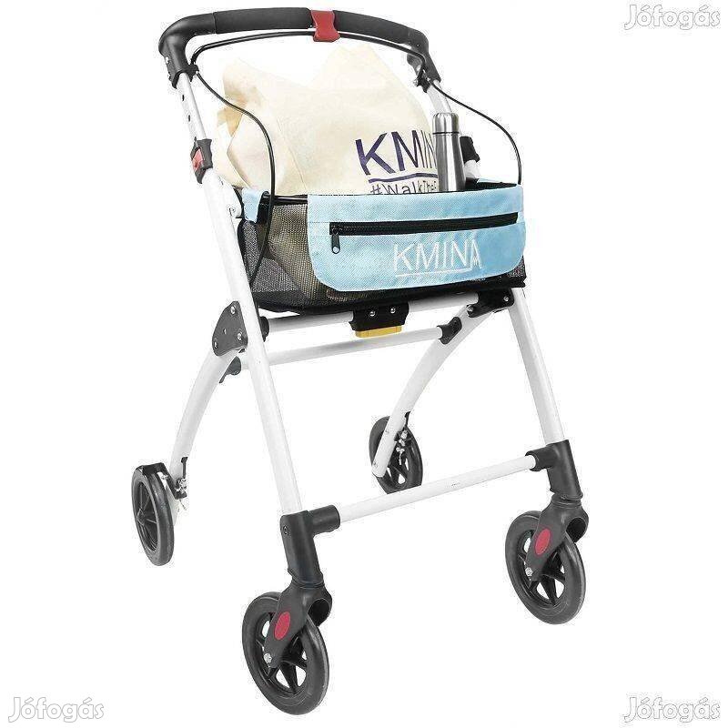 Kmina Pro K10010 összecsukható járókeret, tálcával és kosárral - fehér