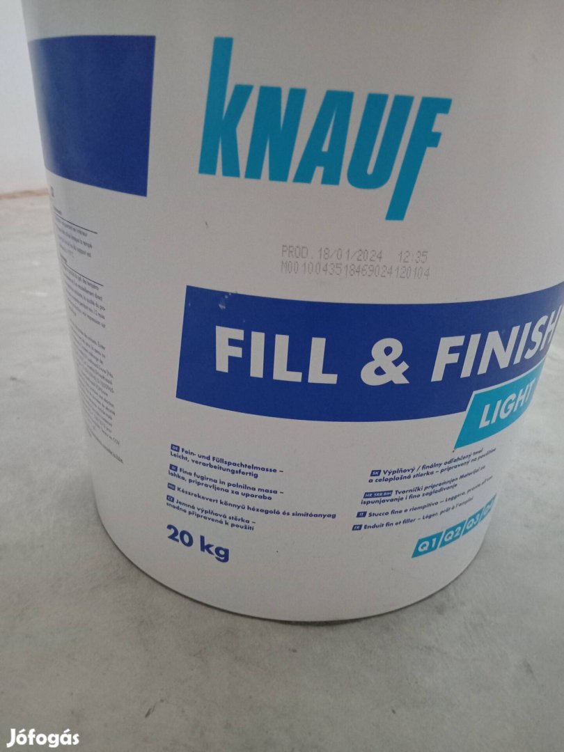 Knauf FillFinish készrekevert, általános célú beltéri