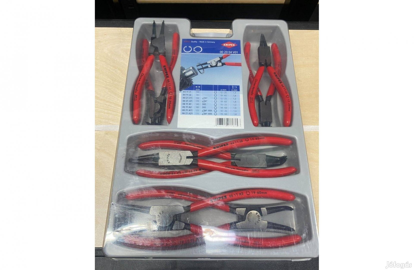 Knipex 00 20 04 V01- 8db-os seegergyűrű fogó készlet