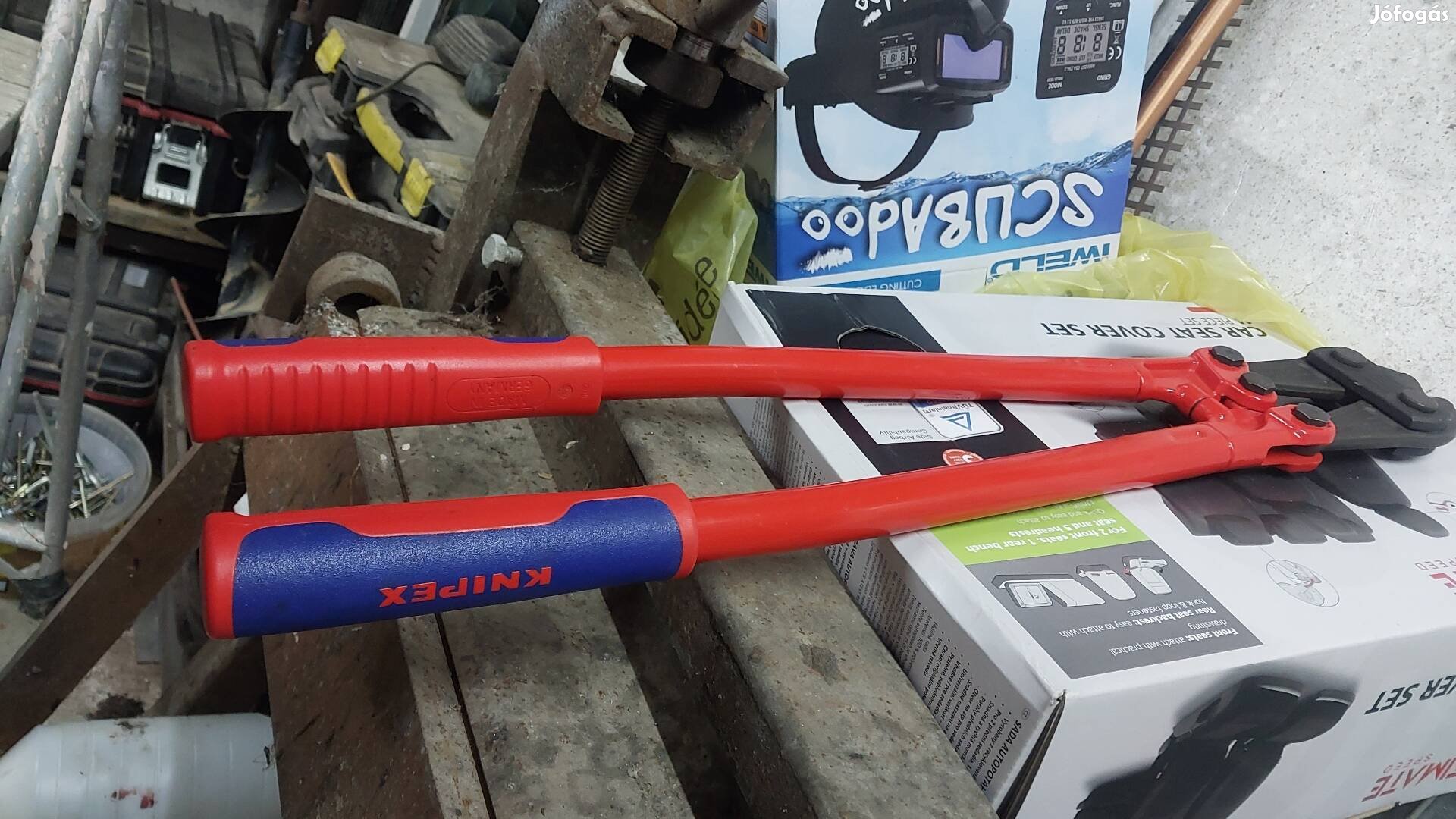 Knipex beton acél vágó olló.