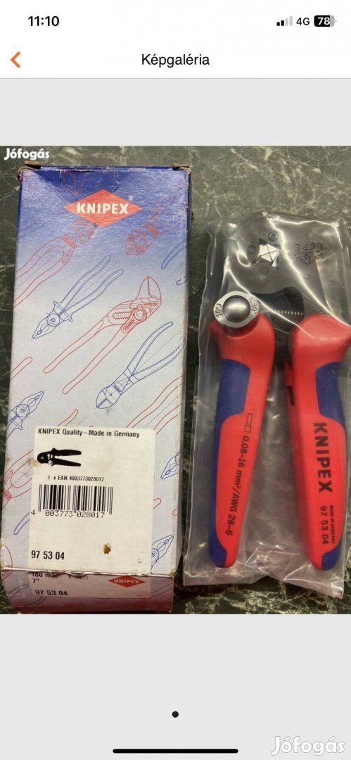 Knipex érvéghüvely nyomó