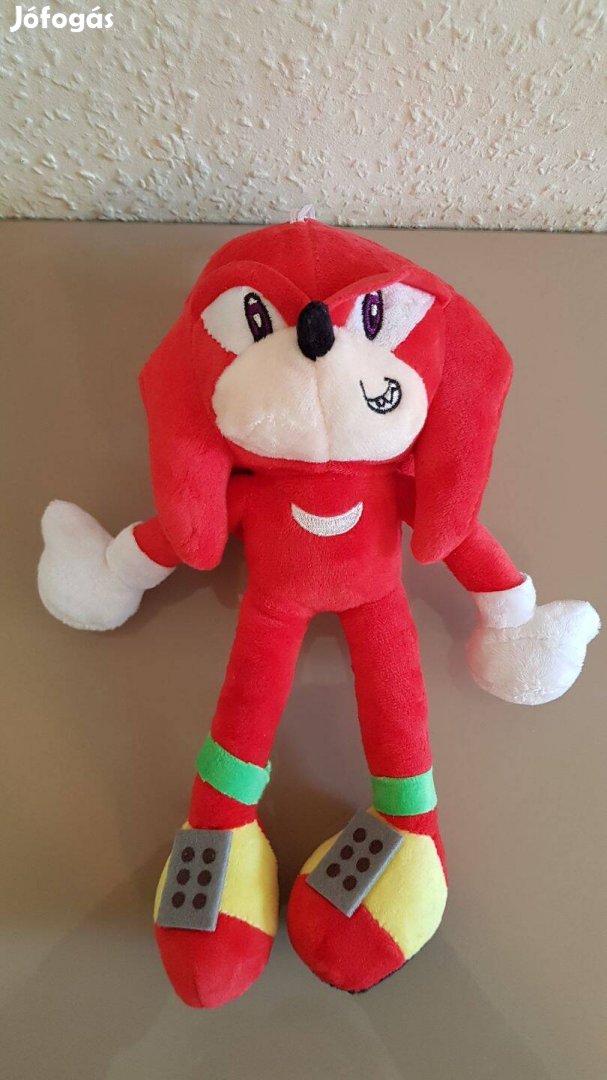 Knuckles Sonic plüss Sündisznó 25 cm Új Készleten számlával