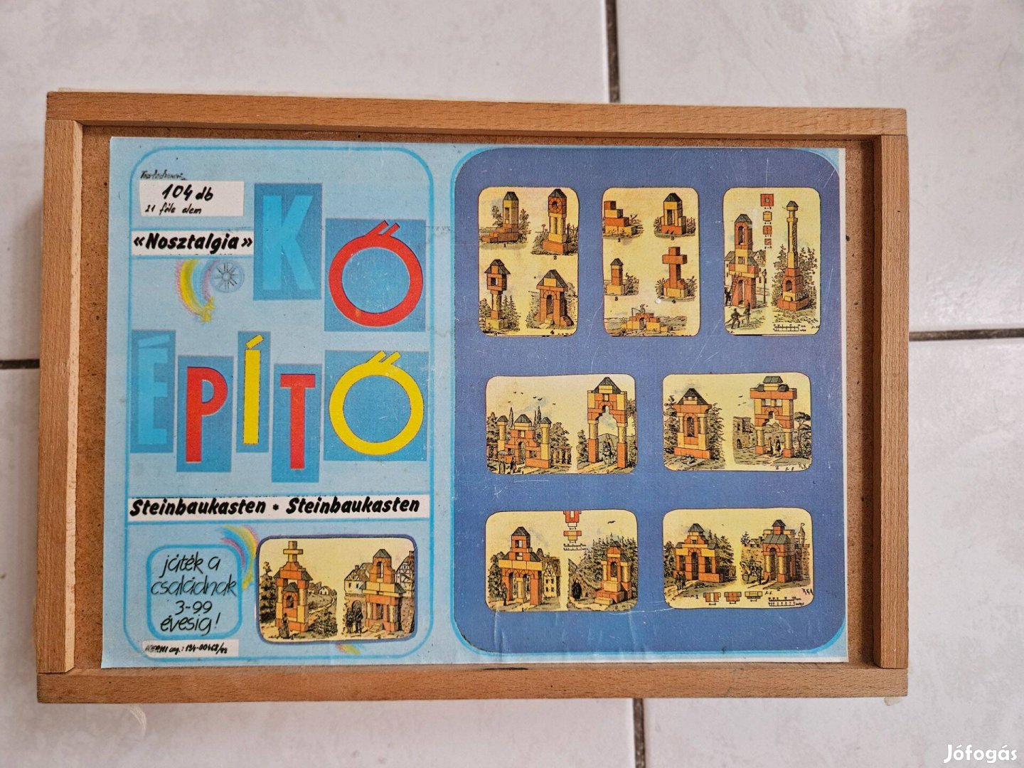 Kő építő készlet a 80-as évekből. Hiánytalan jó állapotban