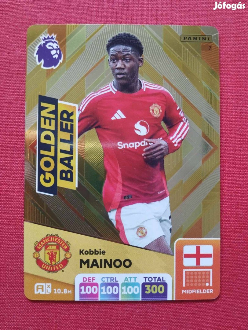 Kobbie Mainoo Manchester United Premier League 25 Golden Baller kártya