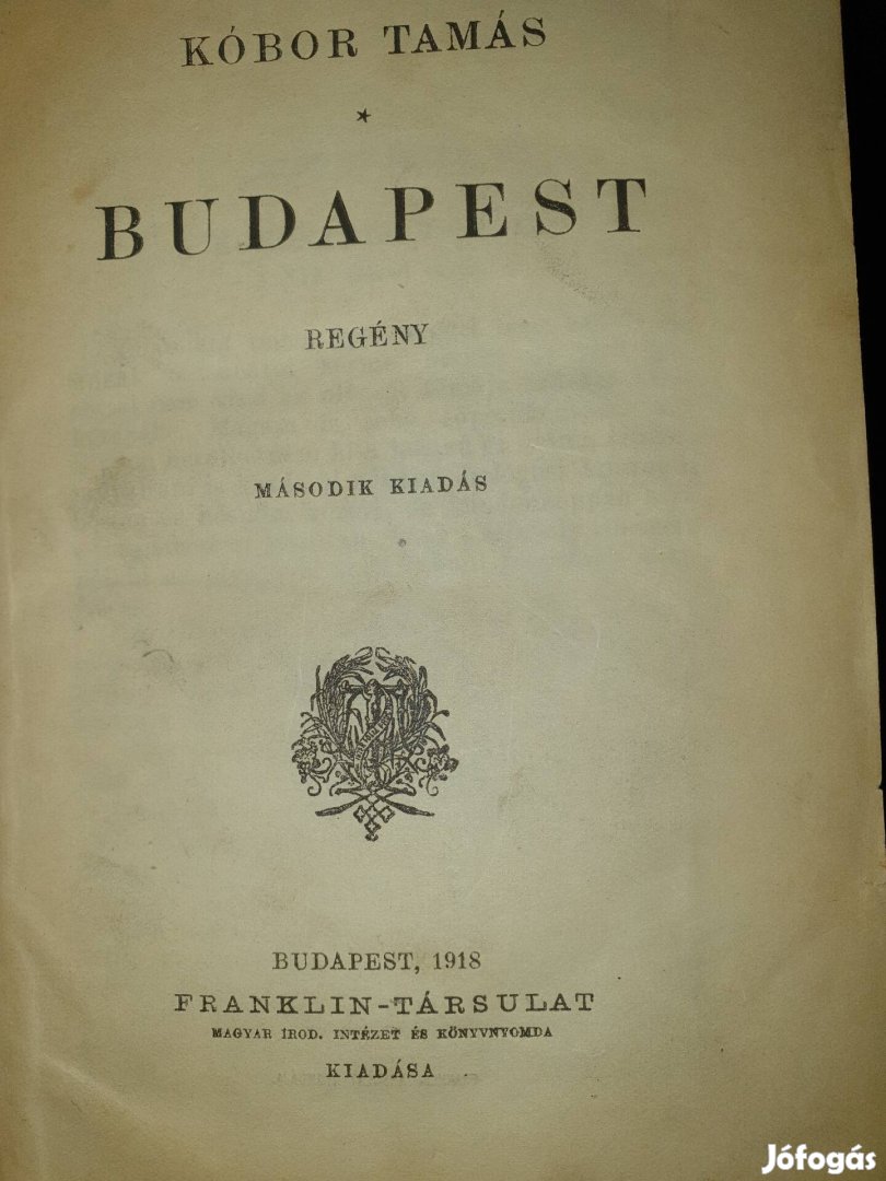 Kóbor Tamás: Budapest (2.kiadás) 1918.