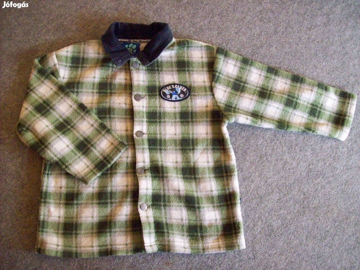 Kockás ing / átmeneti kabát pulóver 4-5 évesre (polár) méret 110