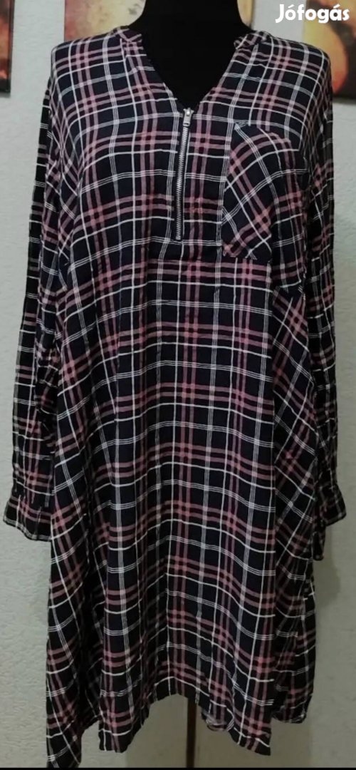 Kockás ingtunika Nagy Méret!