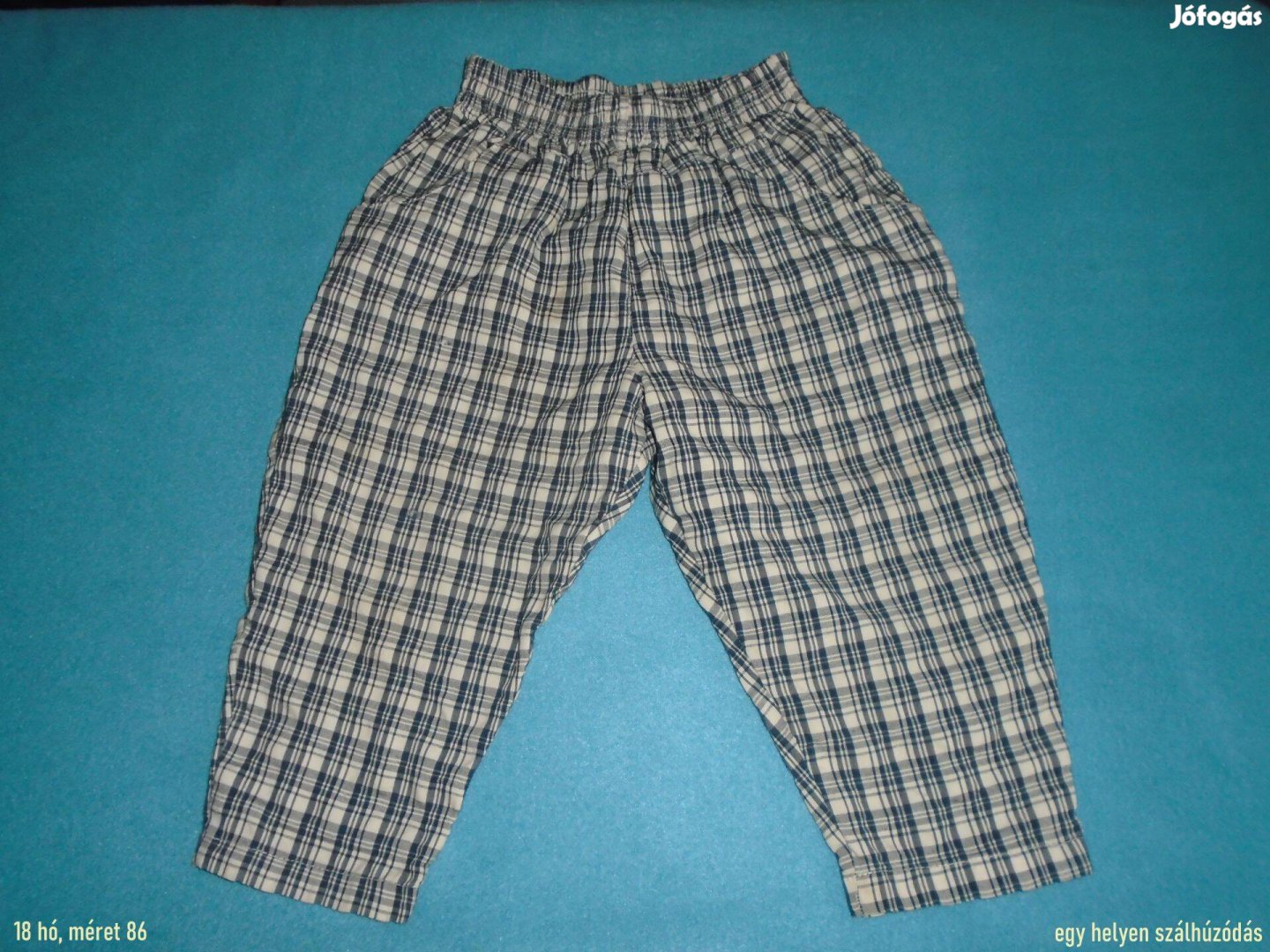 Kockás nadrág 18 hó méret 86