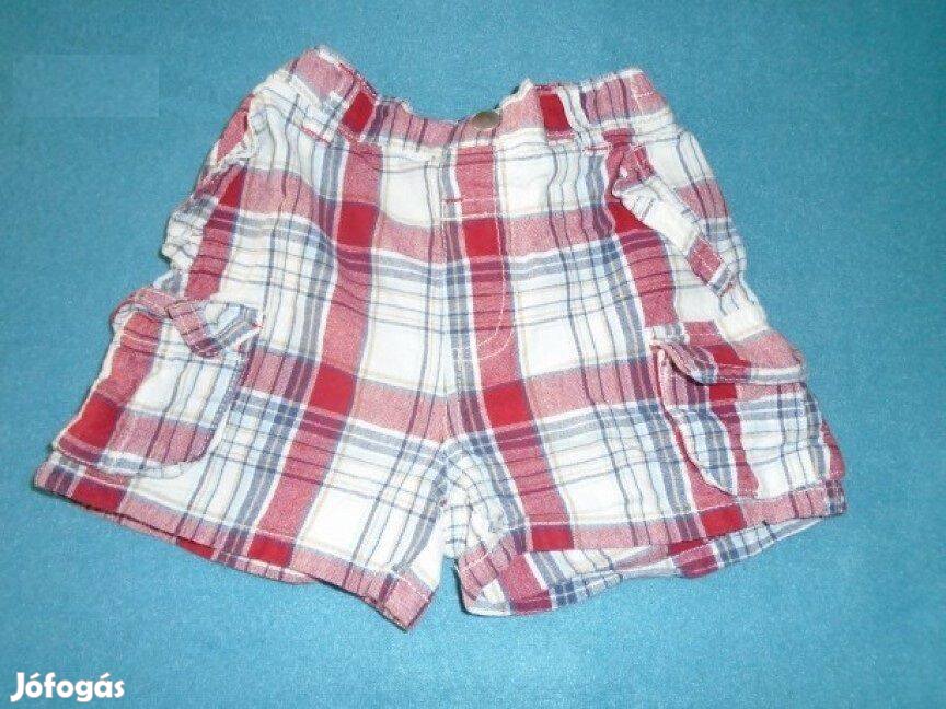 Kockás rövidnadrág 6-9 hó méret 74
