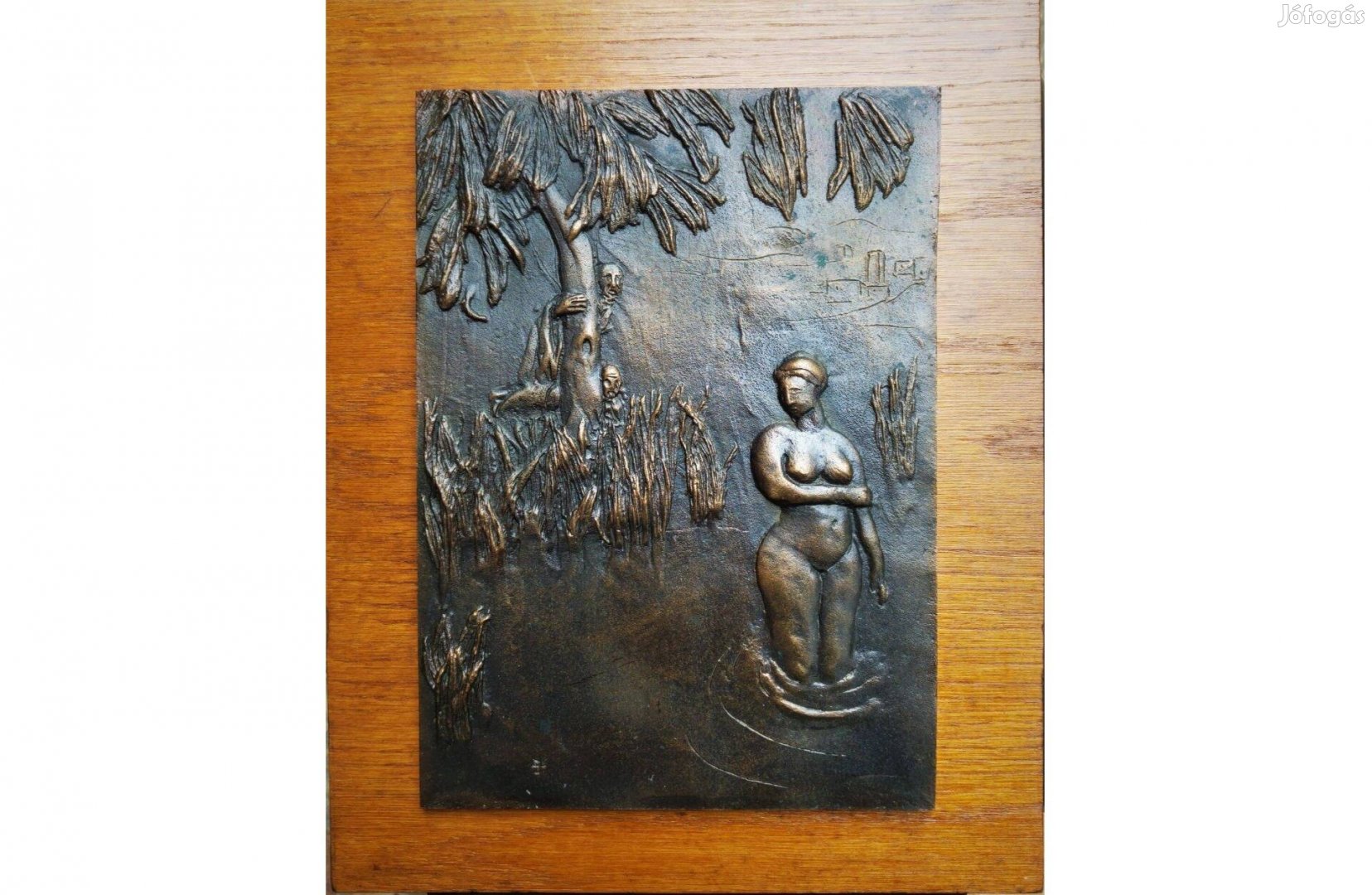 Kocsornyik János bronz plakettje: Zsuzsanna és a vének