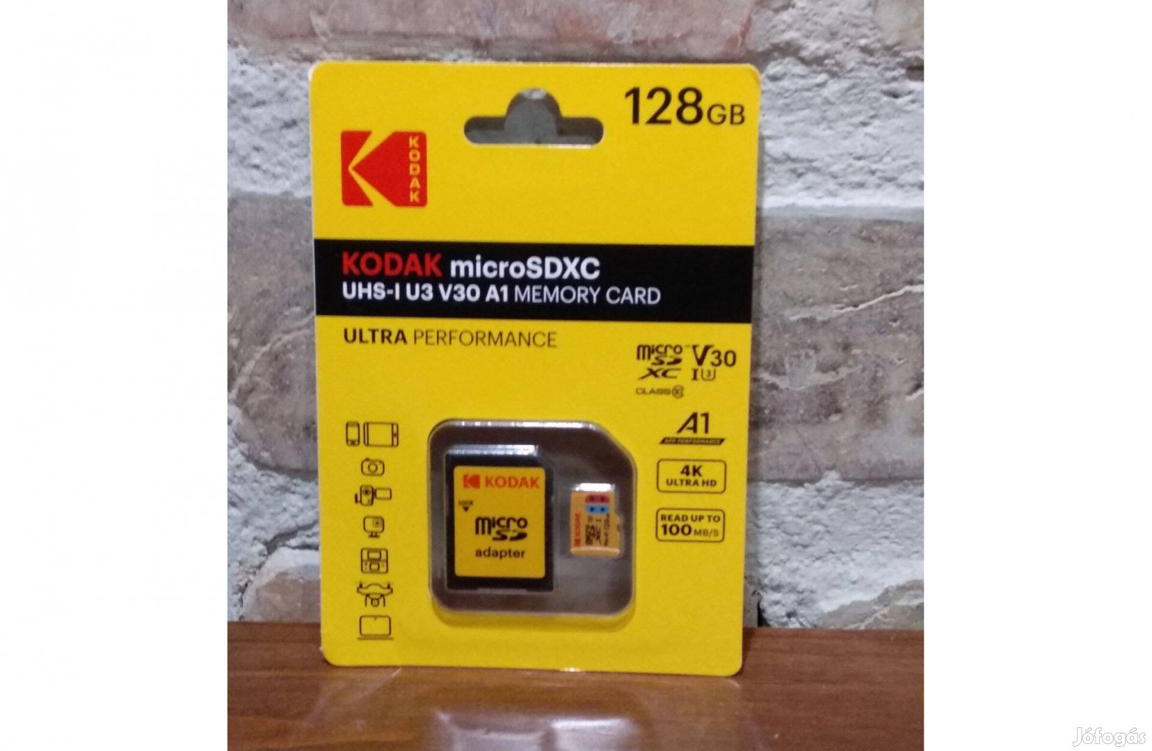 Kodak 128GB micro Sd kártya, Class 10 Sdxc kártya