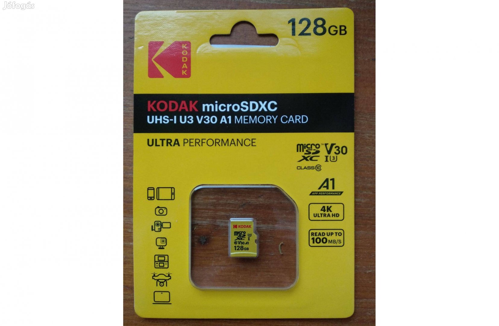 Kodak 128GB micro Sd kártya, Class 10 XC1 A1